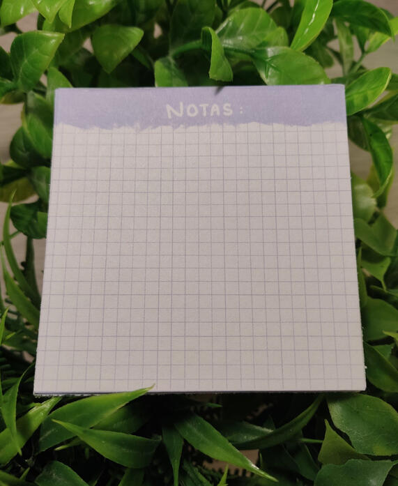 Memopad Cuadros Morado $60
